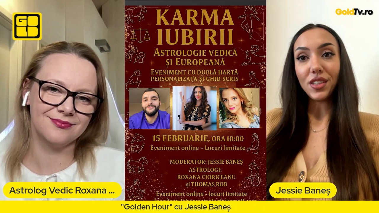 Golden Hour cu Jessie: Roxana Lușneac, previziuni februarie. Horoscopul eclipsei pentru 6 luni