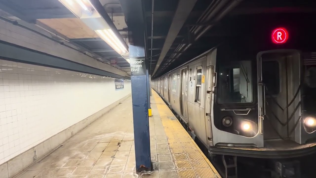IND Queens Blvd Line:  (E) (F) Exp & (M) (R) Lcl Trains @ Woodhaven Blvd