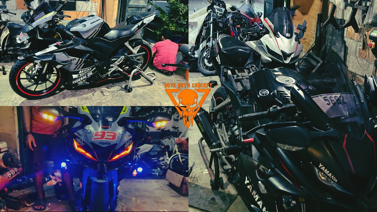 Modifikasi yamaha r15v3 ( d2 laser + decal )….