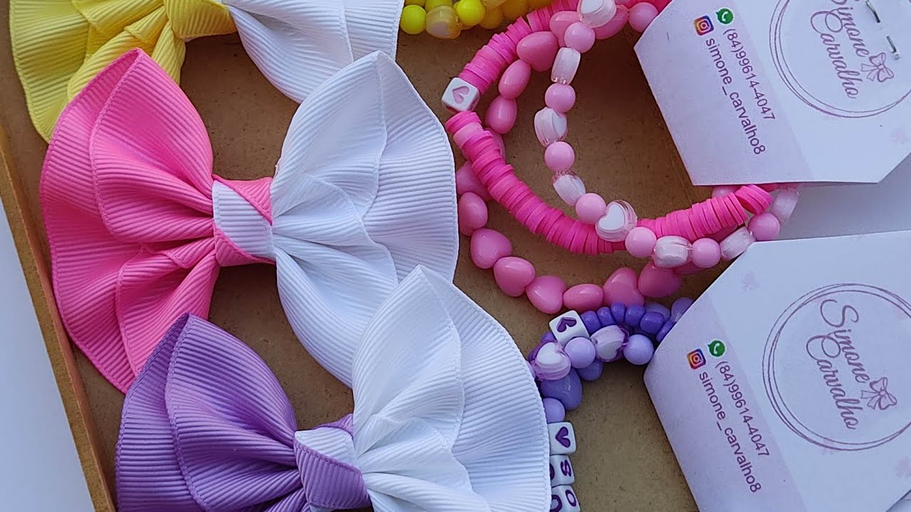 Montando Lindo kits para o Mês das Crianças ( Laço Babado)