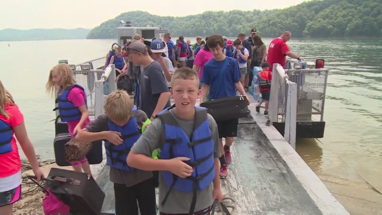 Campers arrive at Trooper Island