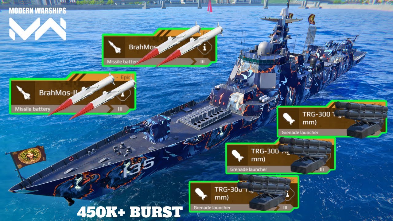 Most Burtal Destroyer 🔥 Feel like A BB - 450k Burst Damage 💥- modern warships 