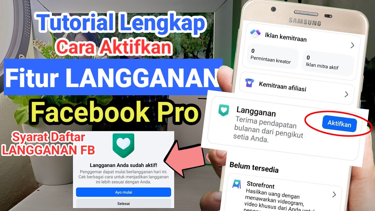 CARA MENGAKTIFKAN LANGGANAN DI FACEBOOK PRO, FITUR LANGGANAN FACEBOOK DI FB PRO, LANGGANAN FACEBOOK