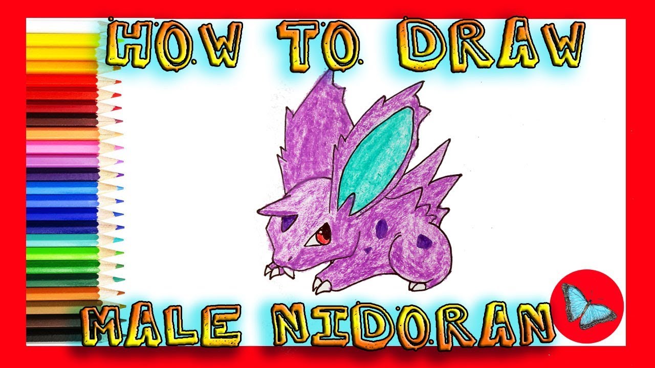 How To Draw  Male Nidoran From Pokemon | Coloring and Drawing For Kids