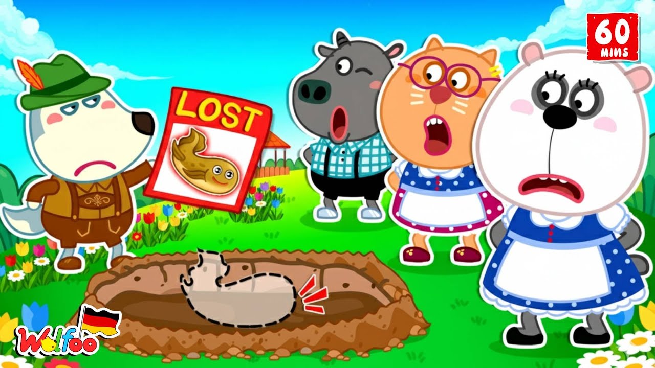 Wolfoo Geschichte 🐺 Detektiv Wolfoo 🕵️ Wo ist mein Lungenfisch?! - Videos für Kinder