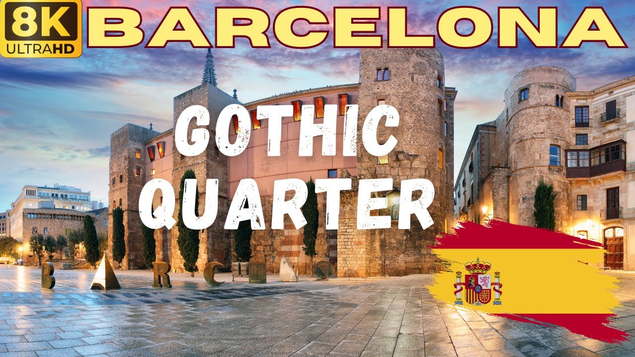 【8K】Barcelona: La Rambla - Gothic Quarter - Complete Walking Tour