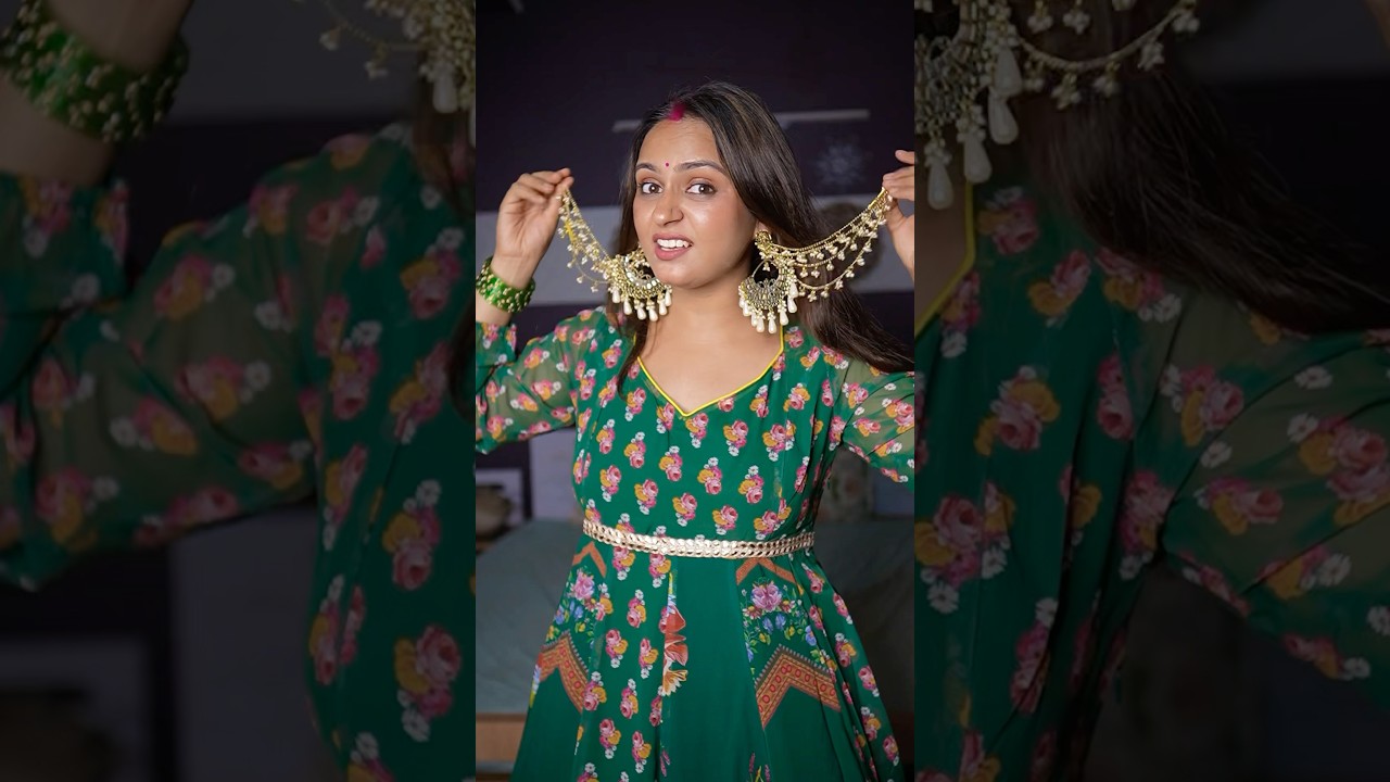 Heavy chain earrings hack #hairstyle #hairaccessory #hack #jewelleryhack