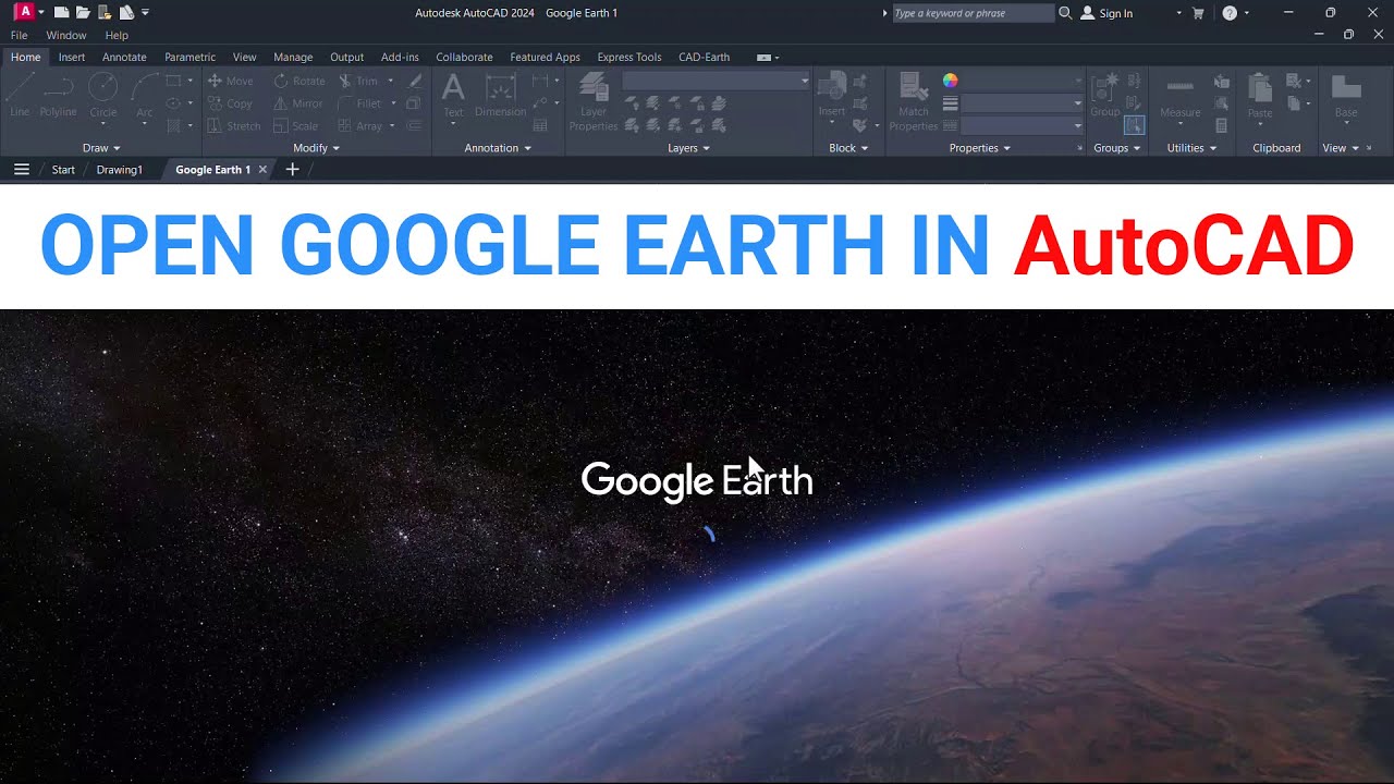 Открыть Google Earth в AutoCAD | Экспортировать файл KML из AutoCAD