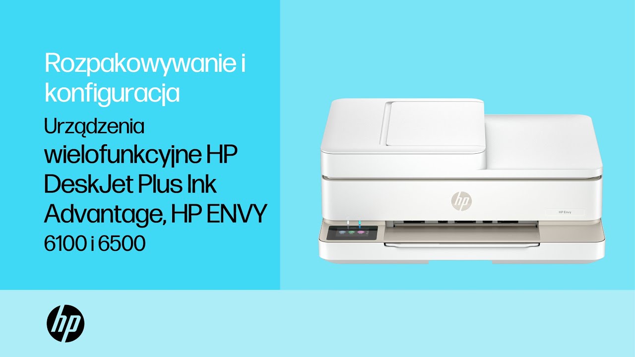 Rozpakowywanie i konfiguracja | Drukarki HP ENVY 6100/6500 oraz HP DeskJet Plus 6100/6500