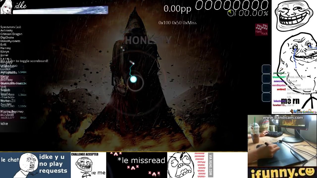 osu! | idke | GYZE - HONESTY [DISHONEST] +HR 99.34% FC | 835pp (NEW STD PP RECORD)