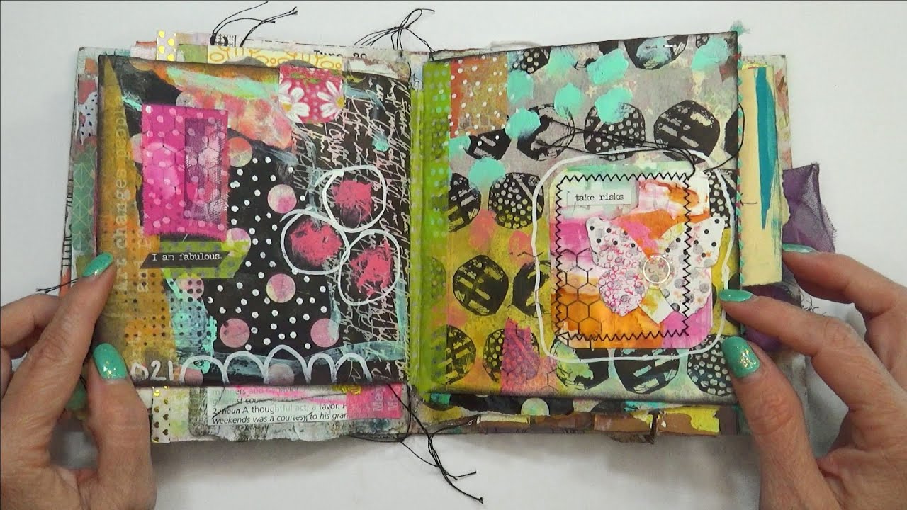 Completed Art Journal - Relaxing Flip-Through