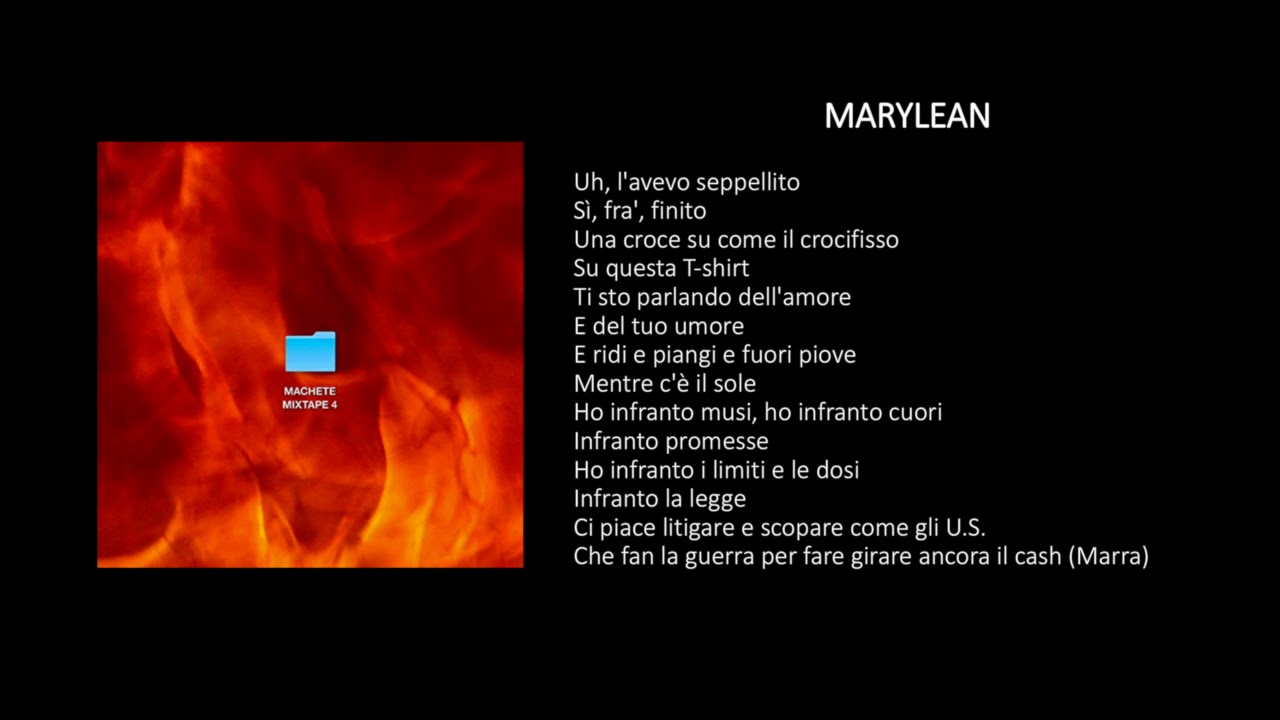 MACHETE - Marylean (TESTO)