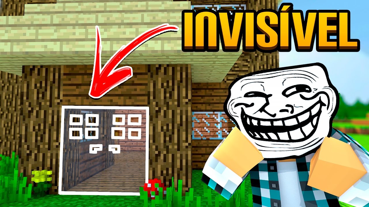 Minecraft: PORTA INVISÍVEL !! - (Minecraft Troll)