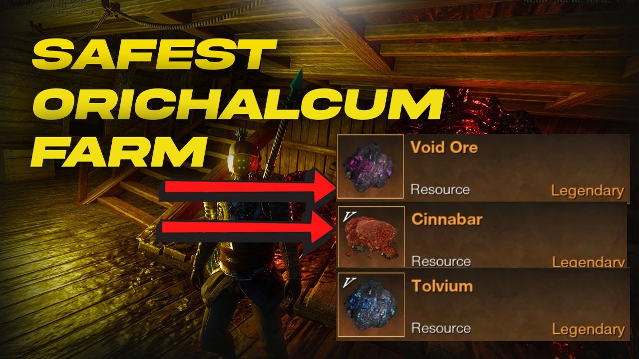 New World-Safest Orichalcum Farm- Void Ore- Cinnabar-Tolvium