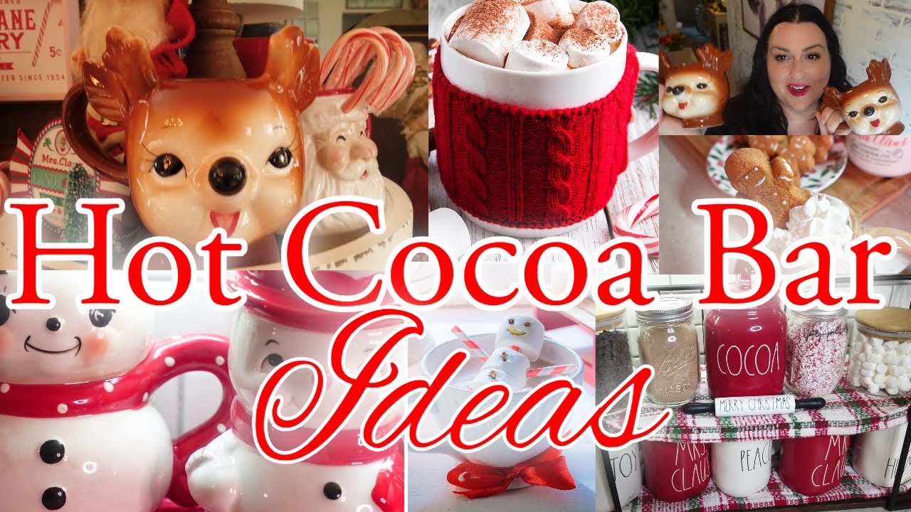 NEW 🎄 HOT COCOA BAR IDEAS FOR CHRISTMAS | HOT DRINK STATION IDEAS | CHRISTMAS DECORATING MARATHON ☕