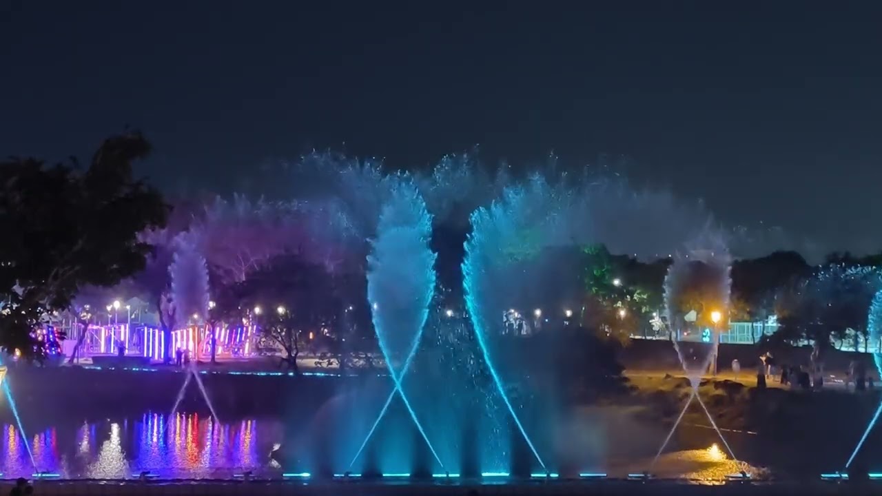 2026 岡山河堤公園 燈會 水舞秀2