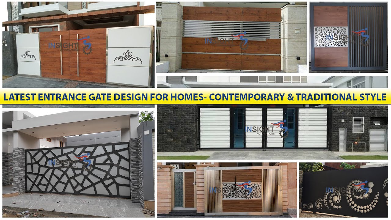 Latest House Gate Designs in Kerala - Contemporary & Traditional Style Designs by Insight Automation