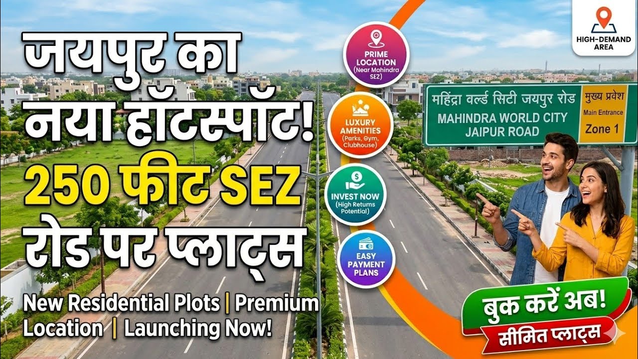 250Feet SEZ Road Jaipur plots | plot in mahindra sez Road Jaipur | Ajmer road Jaipur property 