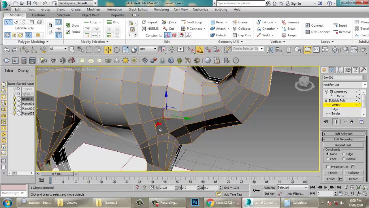 Tutorial on Modeling a 3d Animal (Camel) in 3dsmax ( Part 5)