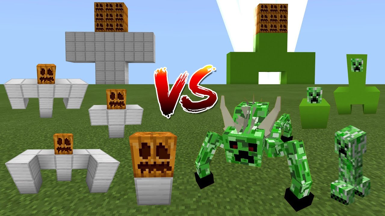 All Iron Golems vs All Creepers