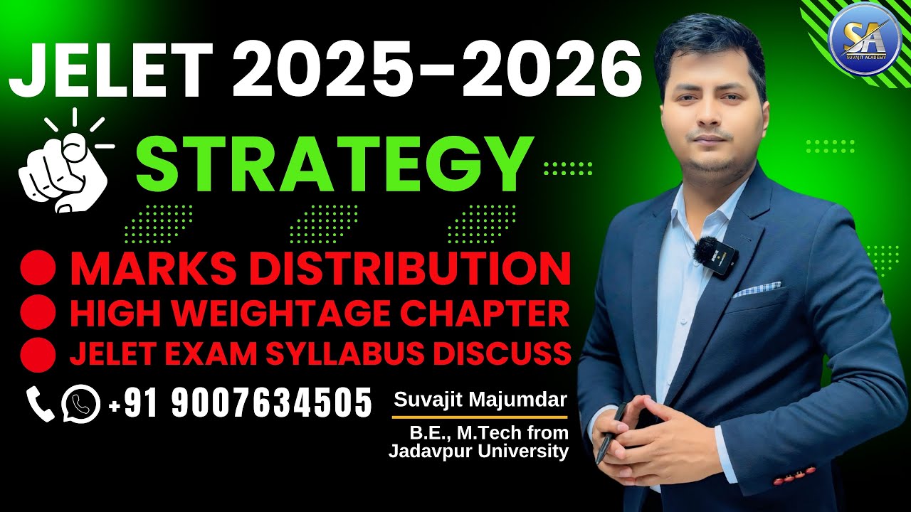JELET 2025 2026 Strategy | Marks Distribution | High Weightage Chapter | Jelet Exam Syllabus Discuss