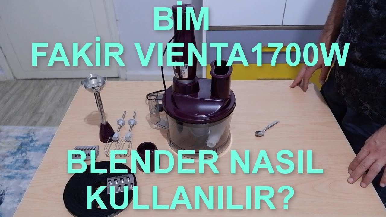 BİM Fakir Vienta 1700w Blender Kullanma Kılavuzu