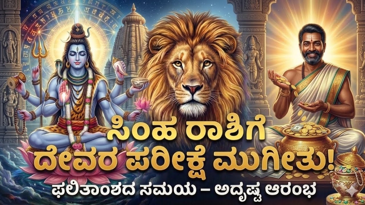 ಸಿಂಹ ರಾಶಿಯವರಿಗೆ ದೇವರ ಪರೀಕ್ಷೆ ಮುಗಿಯುತ್ತಿದೆ - ಫಲಿತಾಂಶ ಸಿಗುವ ಸಮಯ | Simma Rashi Prediction 2026