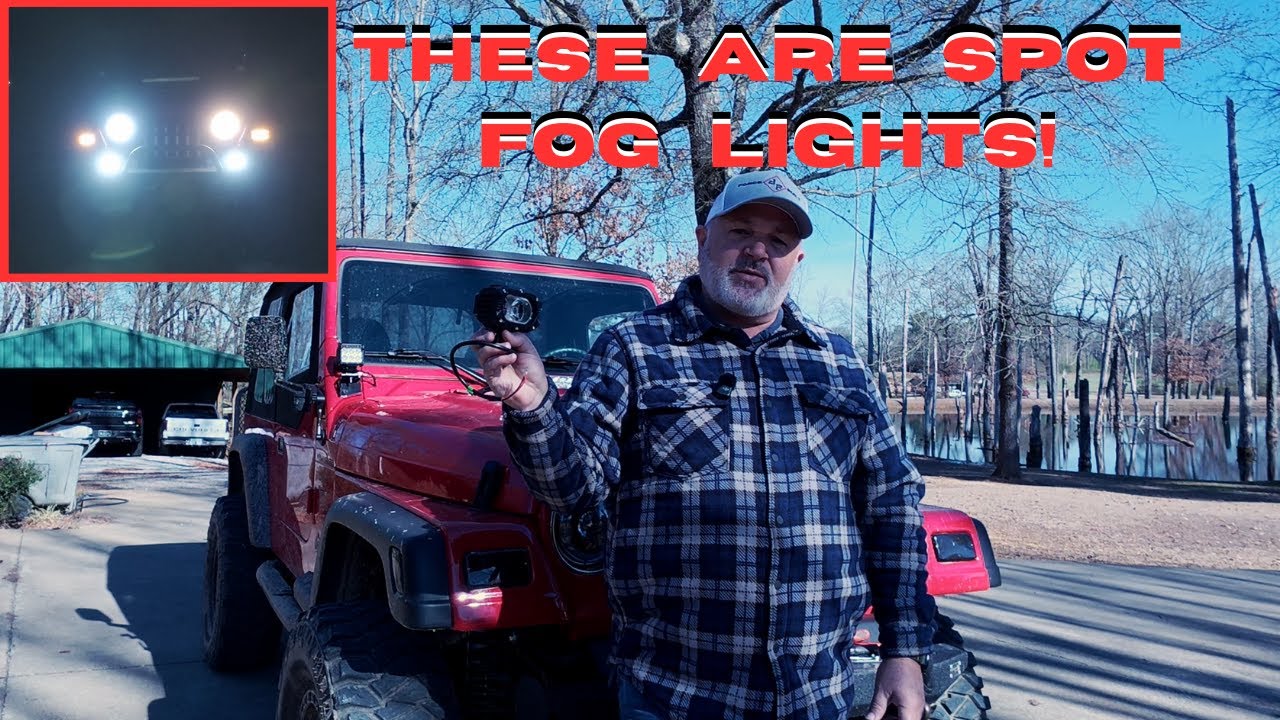 Противотуманные фары, которые обеспечат вам хорошую видимость! Jeep TJ Wrangler 1998 года выпуска.