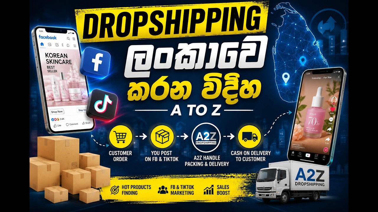 A To Z Drop shipping Sri Lanka I සතයක් වත් වියදම් නැතුව පටන් ගන්න I 2026 Online Job Sinhala