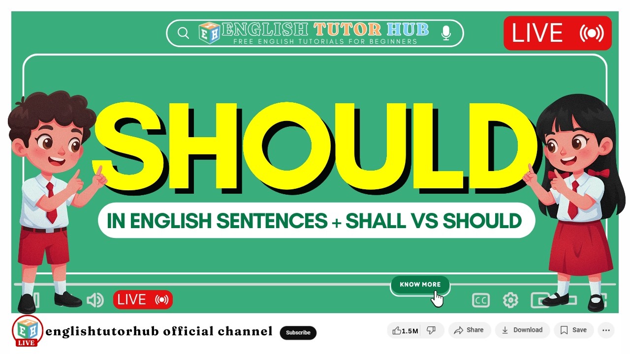 SHOULD in English Sentences + SHALL vs SHOULD (Full Grammar Lesson!)