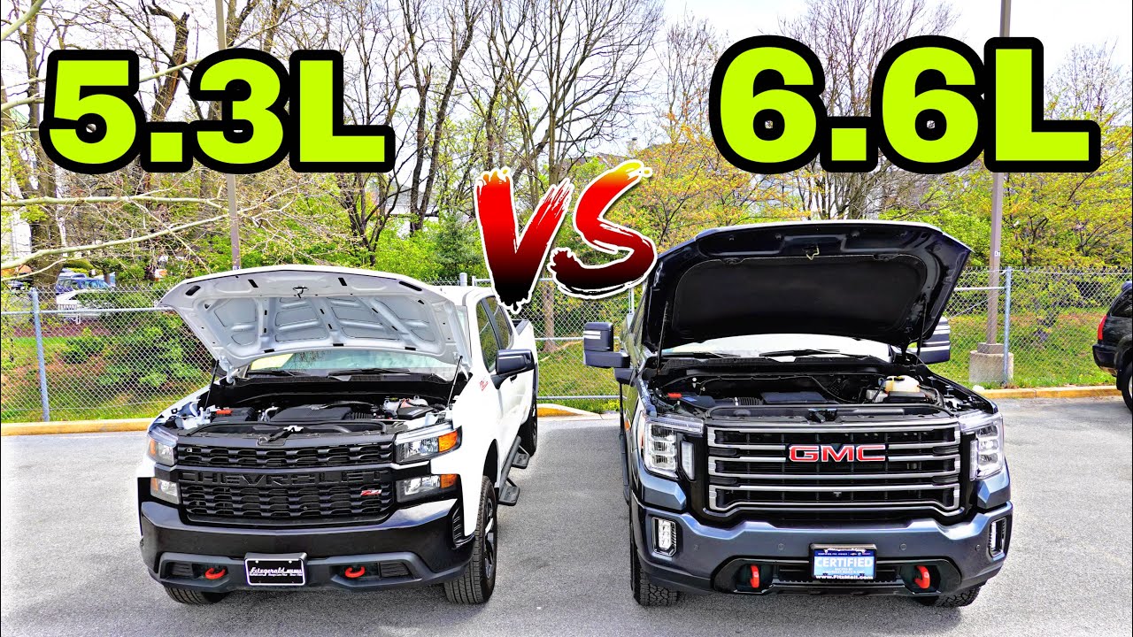 Chevy Silverado 1500 5.3L Vs GMC Sierra 2500 AT4 6.6L Gas V8 MPG/Acceleration Test!