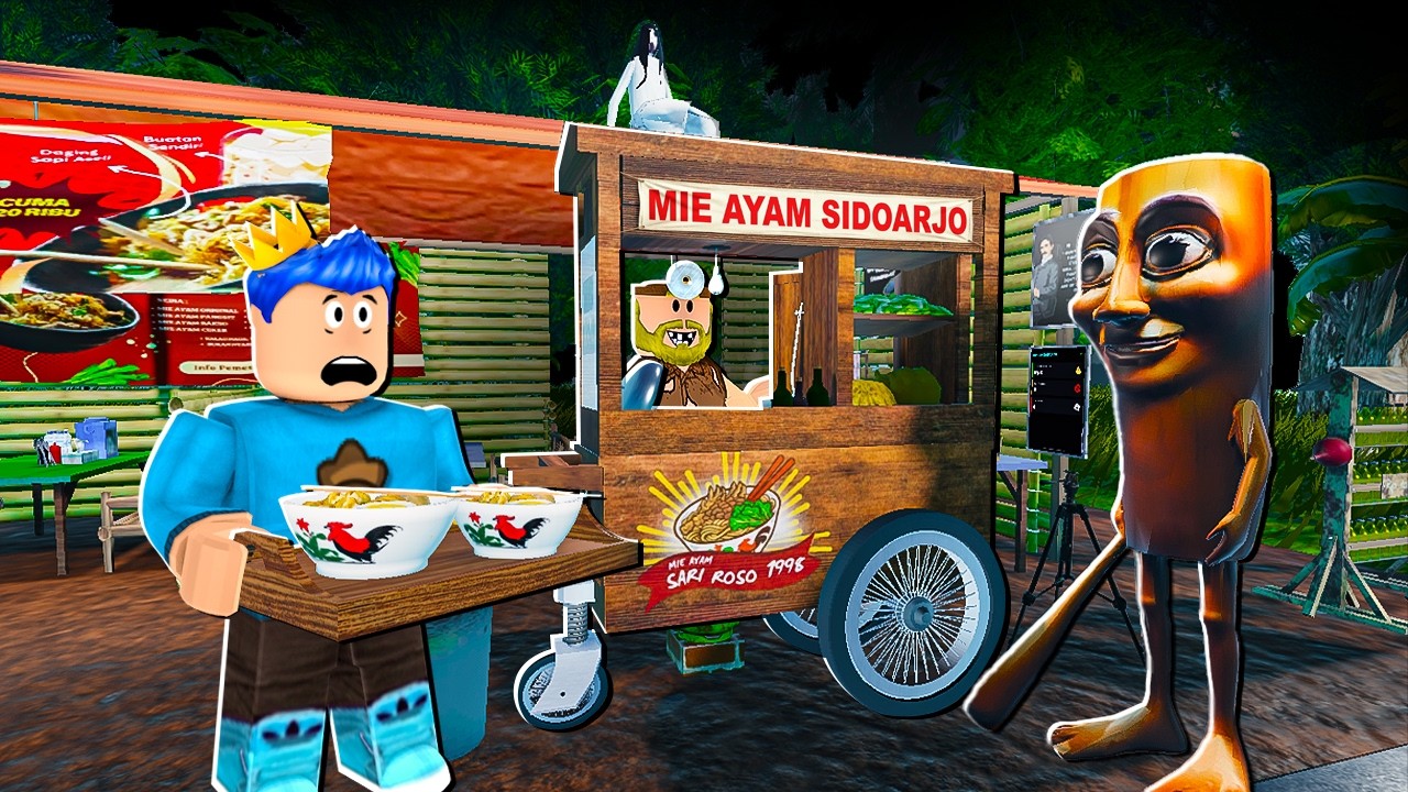 AKU DAN PAK UNAT JUALAN MIE AYAM SIDOARJO TAPI PELANGGANNYA BUKAN MANUSIA TAPI SETAN DI ROBLOX!