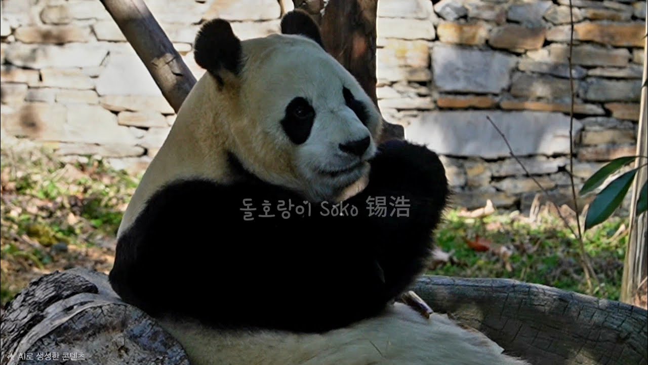 실제로 푸야 보니 화면이 못 따라가네요...!! | 2월 20일 오전(푸바오 실시간) Panda Fubao