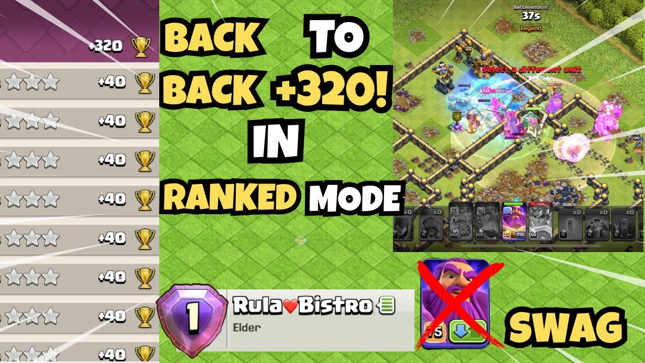 +320 🔥 A Perfect Day in Ranked Mode ! New Version of ROOTRIDERS ARMY IN @ClashOfClans