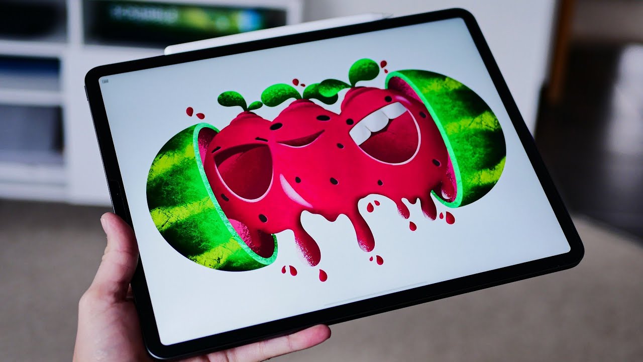 Drawing Watermelon 🍉 Character Design | iPad Pro + Procreate (Satisfying)