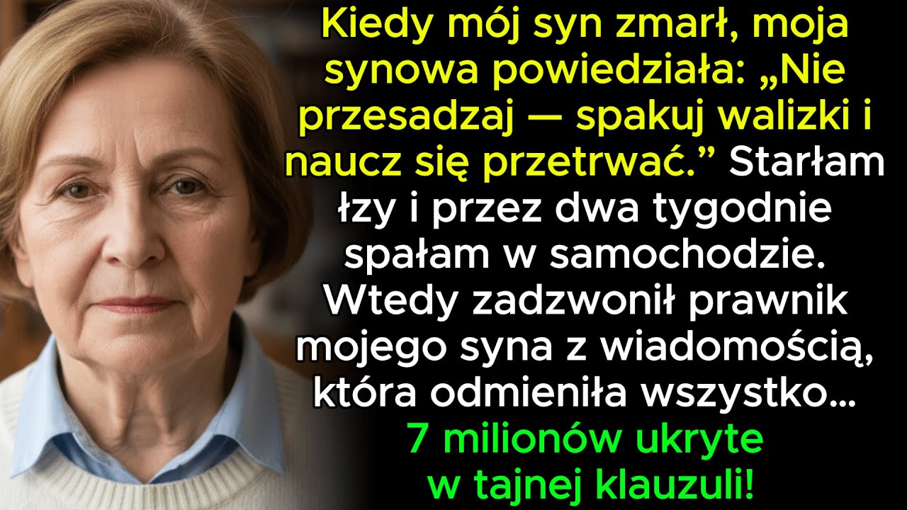 Kiedy mój syn odszedł, moja synowa powiedziała: „Nie bądź dramatyczna — spakuj walizki i naucz się ż