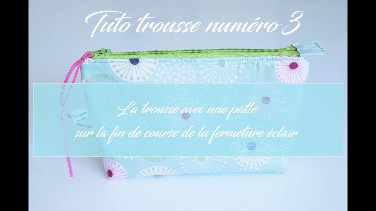 Trois façons de poser une fermeture éclair sur une trousse doublée: méthode n°3