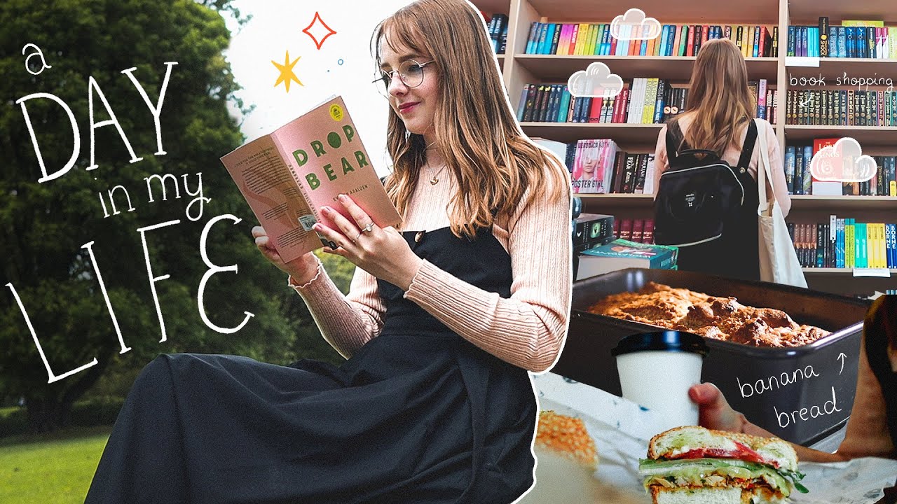calm, cozy, recharge vlog ☕ bookshopping, reading, baking~ a day in my life