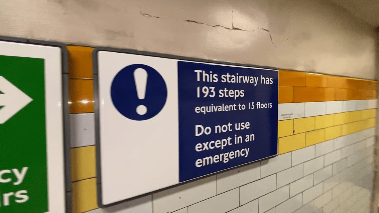 England, Covent Garden Tube Station Stairs - 193 Steps Climbed - London Underground Piccadilly Line