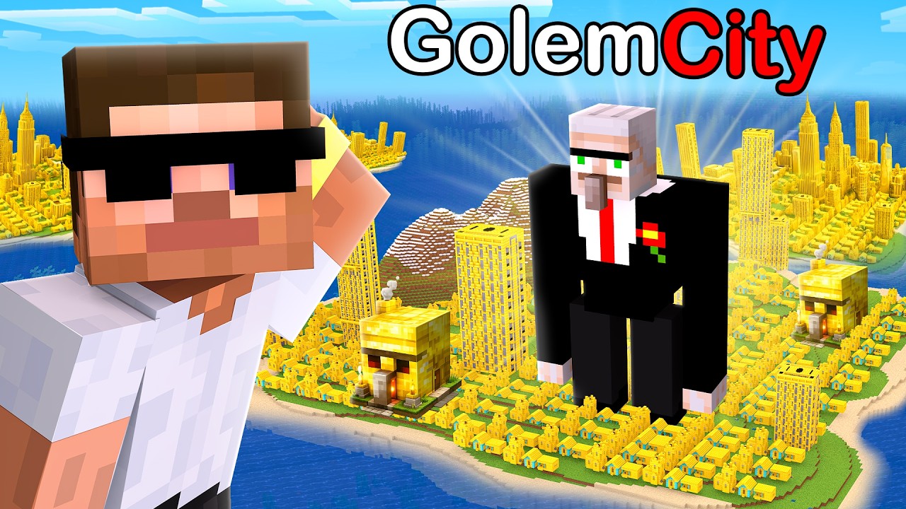 I Found Secret Golem City in Minecraft..