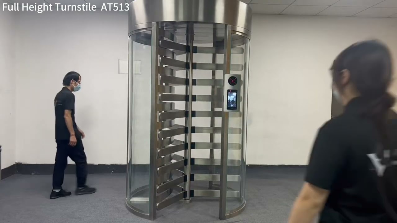 AT513 Full Height Rotary Turnstile Function Demonstration Video – Fully Automatic Mechanism