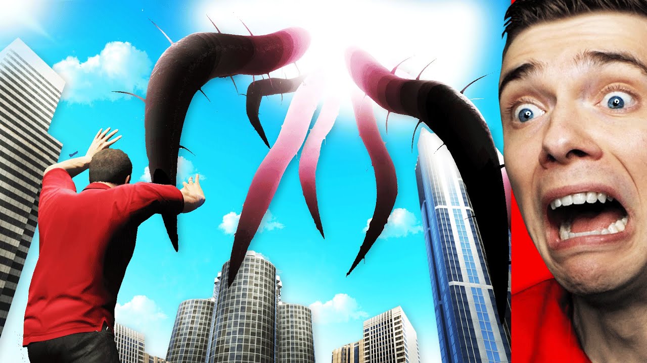 Summoning SKY TENTACLES To DESTROY LOS SANTOS In GTA 5 (Monster)