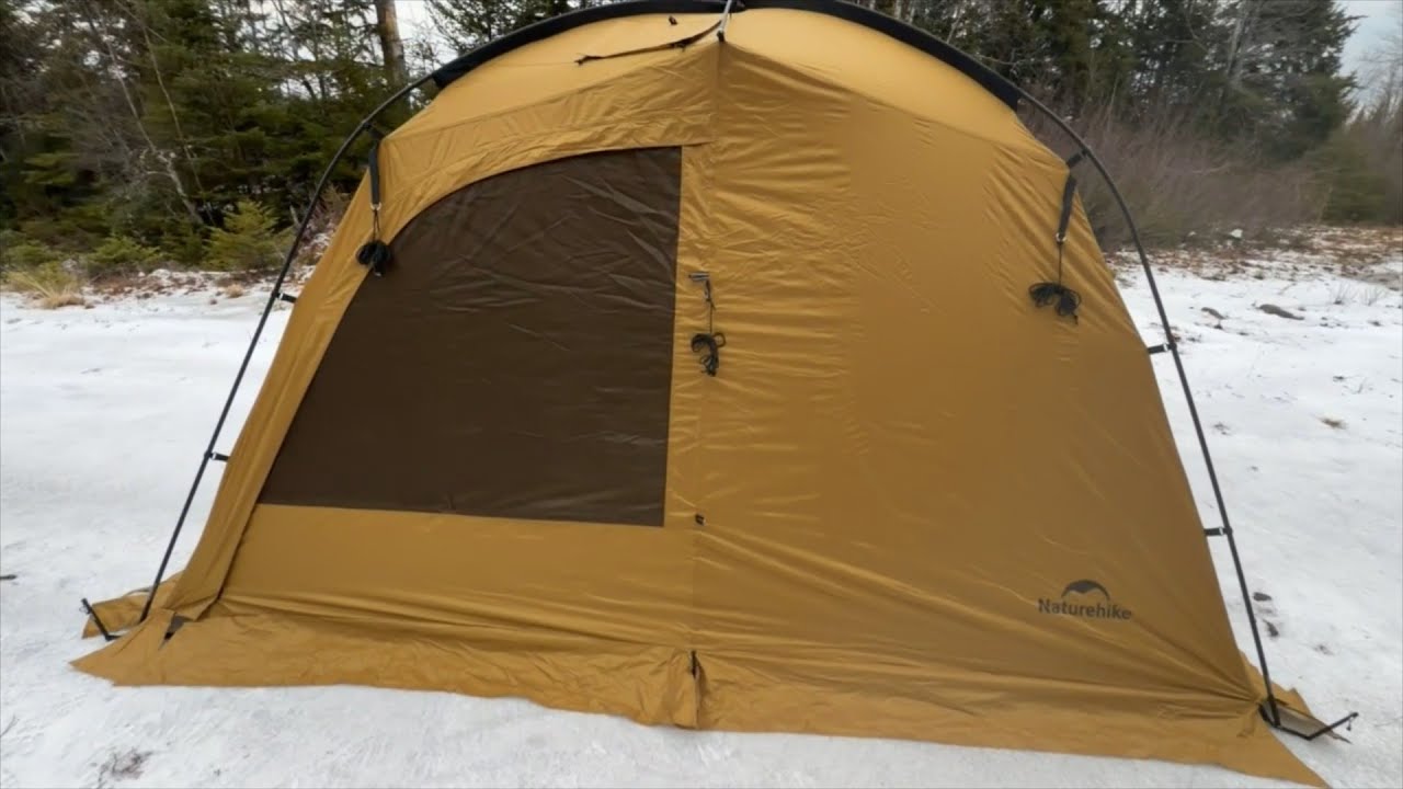 Обзор и установка палатки Naturehike Dune 7.6 с подогревом.