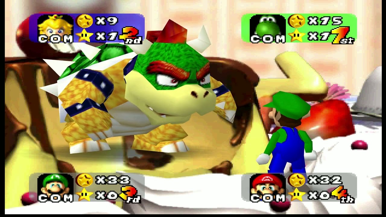 Mario Party (N64) - Longplay on Peach's Birthday Cake (50 Turns)