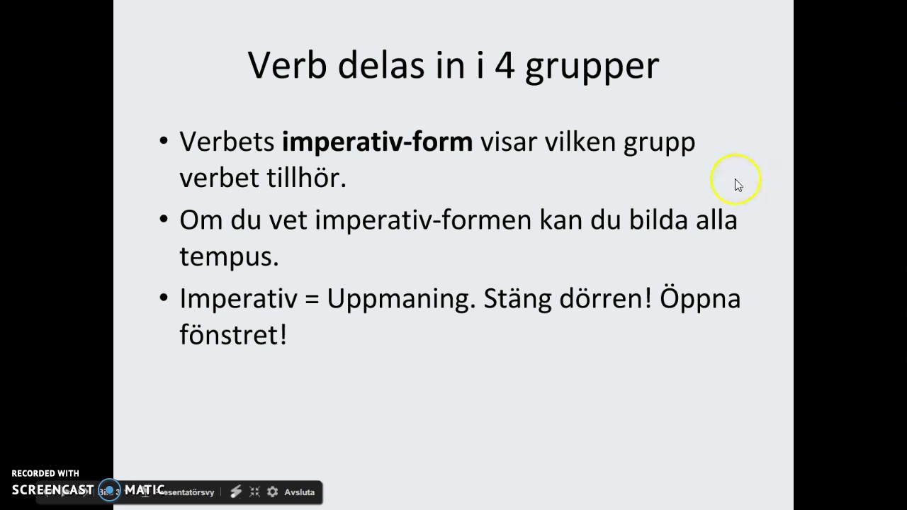 Verb och tempus del1