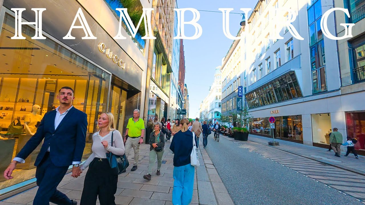 2025- in 4K: Hamburg Nice Afternoon City Center Summer Walk ☀️ #germany #subscribe 👍