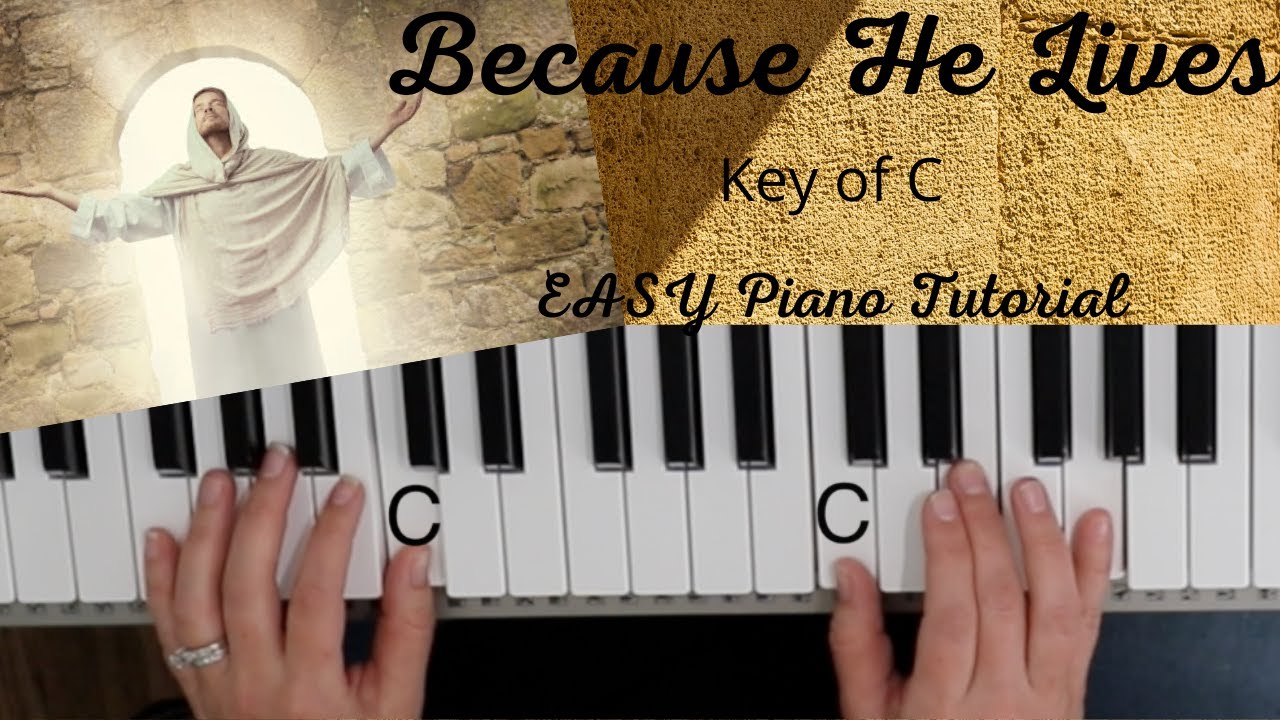 Because He Lives(Amen) -Chris Tomlin (Key of C)//EASY Piano Tutorial
