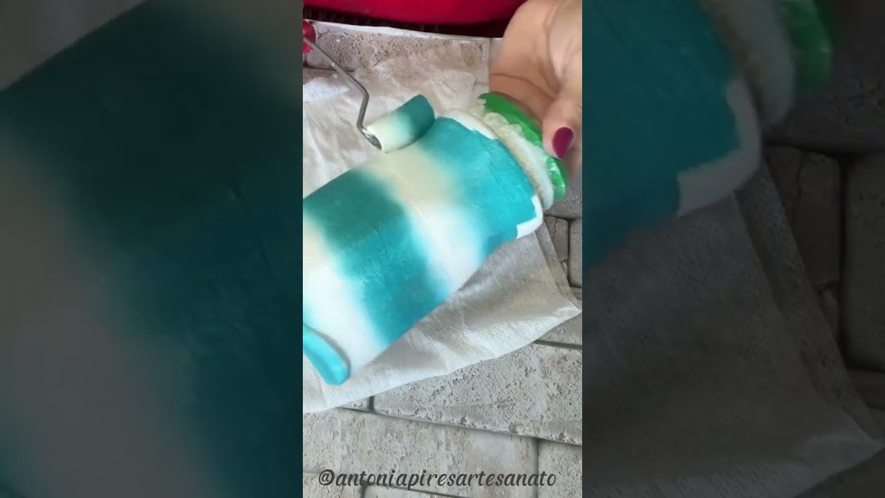 DIY Como decorar pote de vidro com pintura ! #diy #artesanato 
