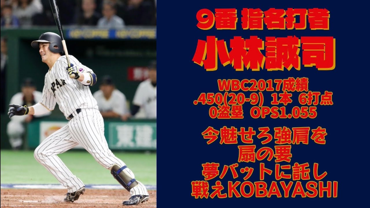 WBCで打率.350以上を記録した日本人選手で1-9