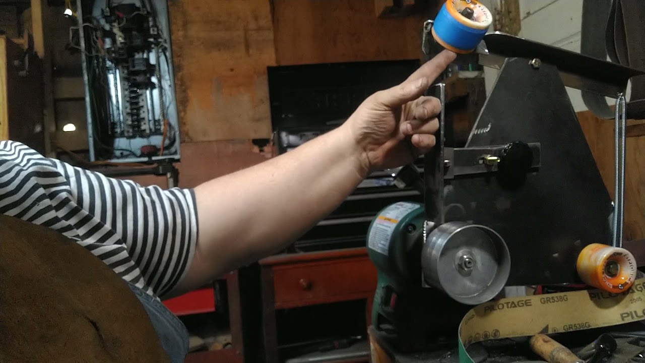How I built my 2 x 42 belt sander using skateboard wheels
